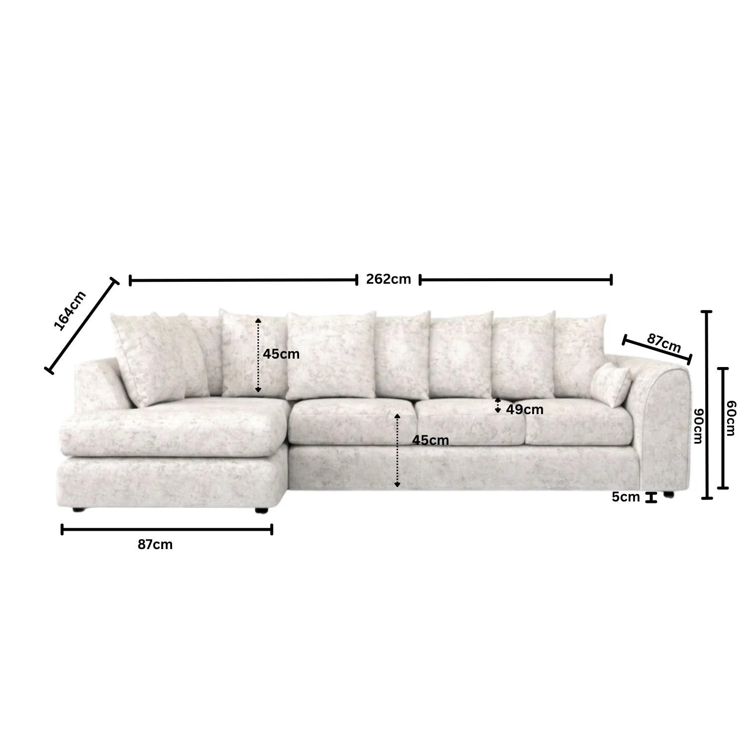 XL Left Hand Facing Cream