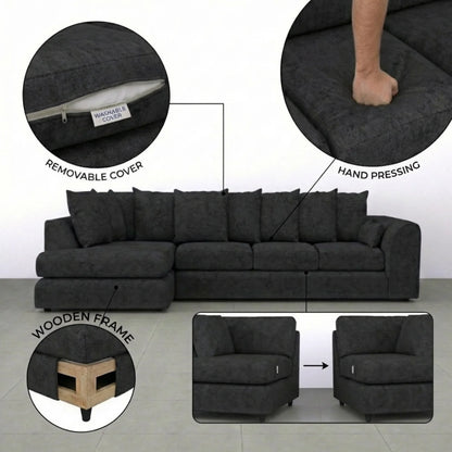 XL Left Hand Facing Black