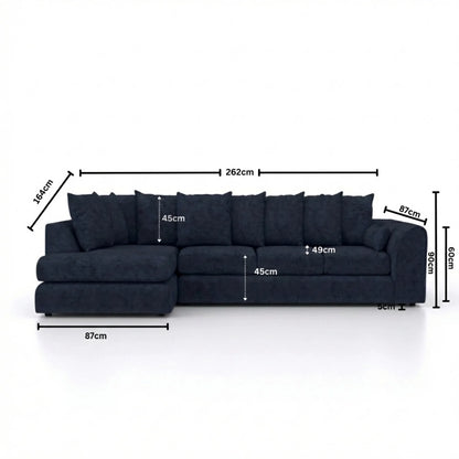 XL Left Hand Facing Midnight Blue