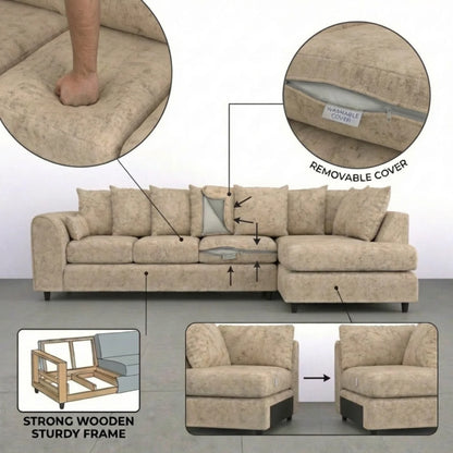 XL Right Hand Facing Beige