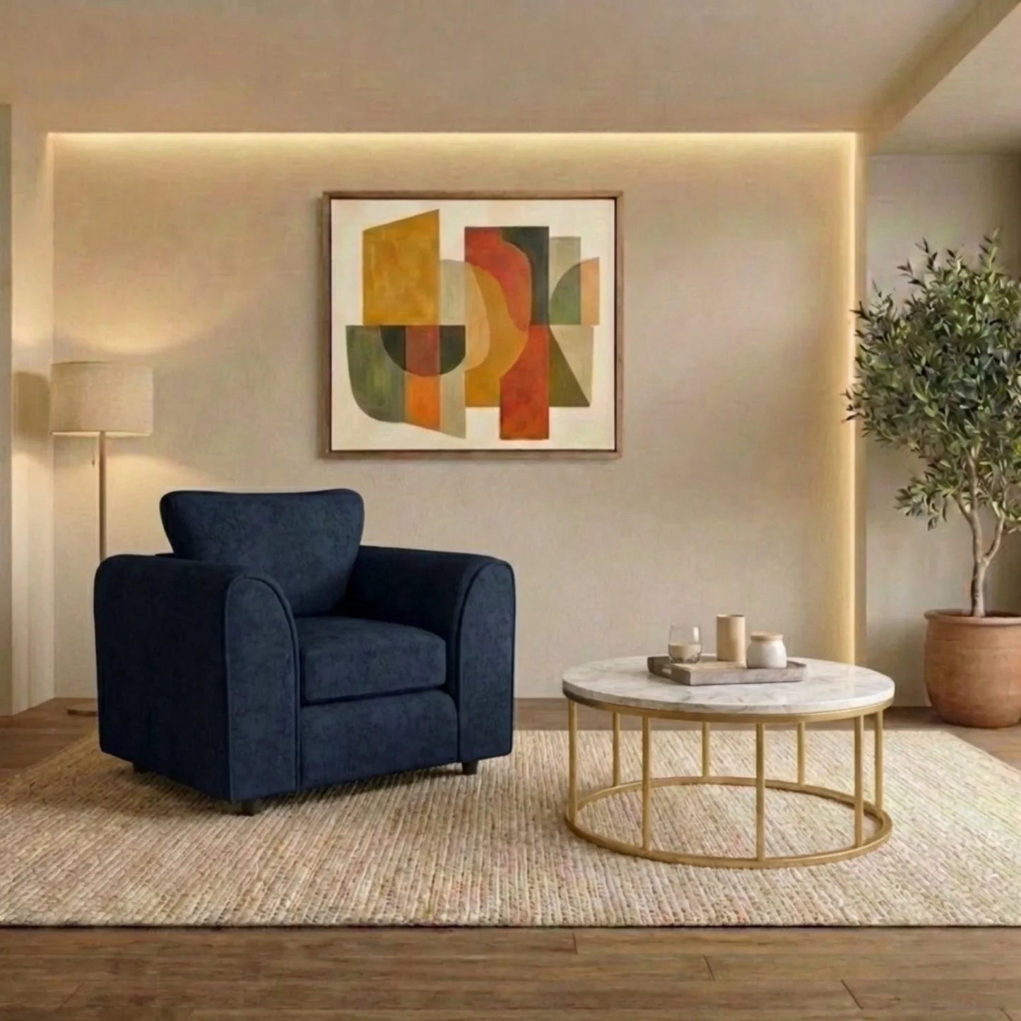 armchair midnight blue