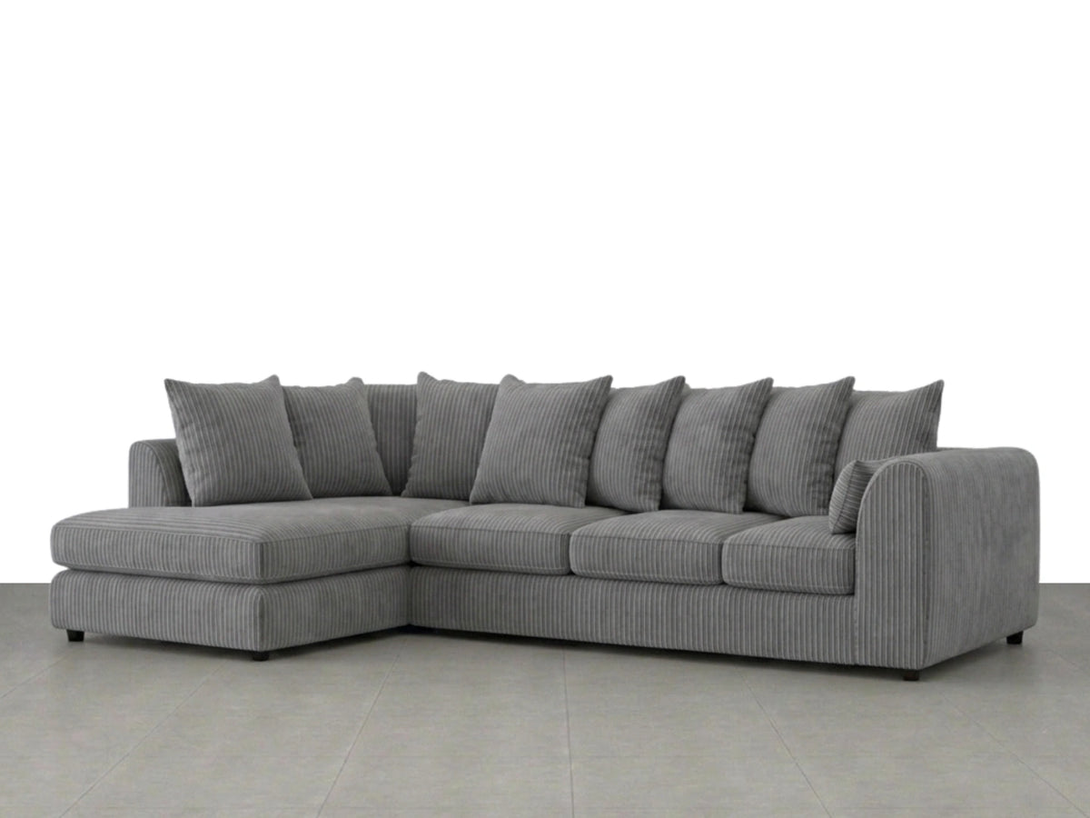 XL Left Hand Facing Charcoal Grey