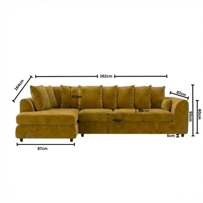 XL Left Hand Facing Mustard