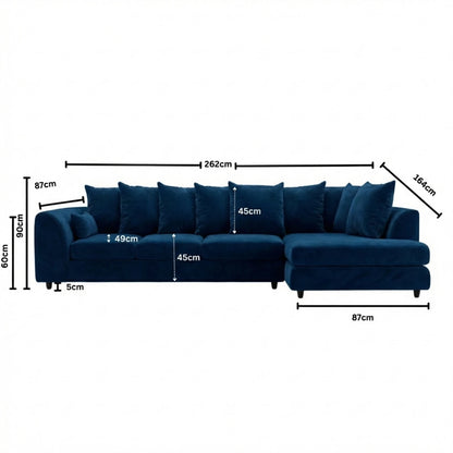 XL Right  Hand Facing Midnight Blue