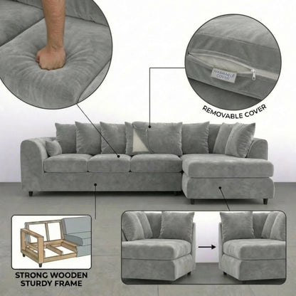 XL Right  Hand Facing Light Grey