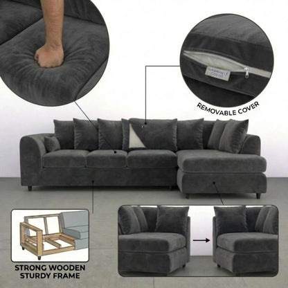 XL Right  Hand Facing Dark Grey