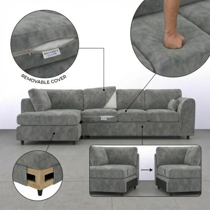 XL Left Hand Facing Light Grey