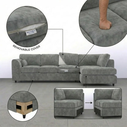 XL Right Hand Facing Light Grey