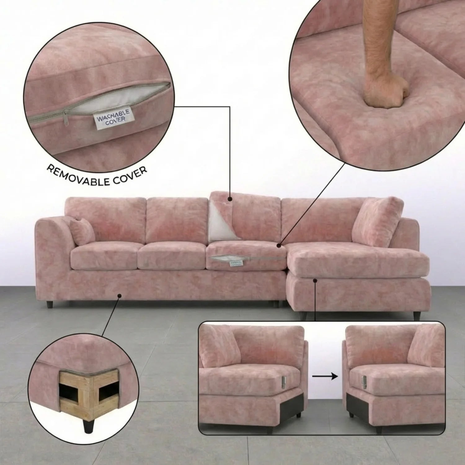 XL Right Hand Facing Pink