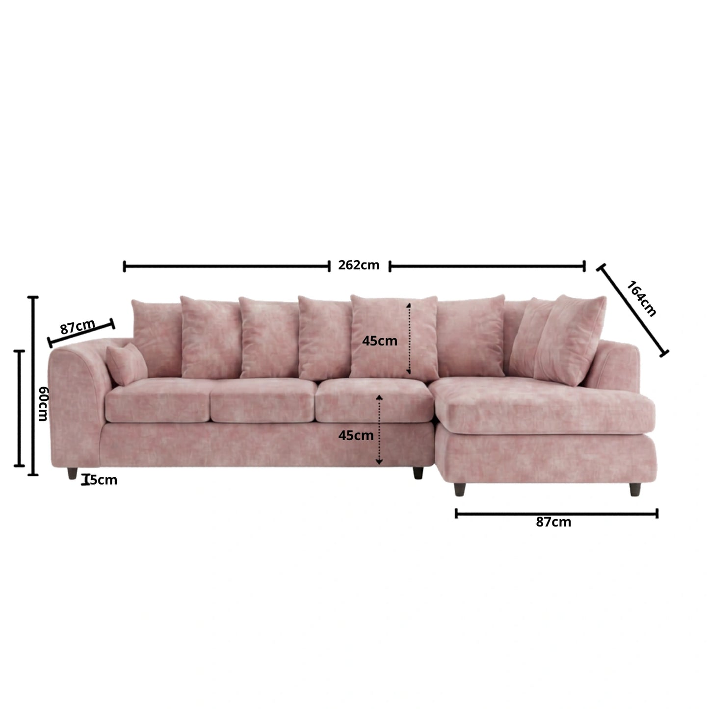 XL Right Hand Facing pink