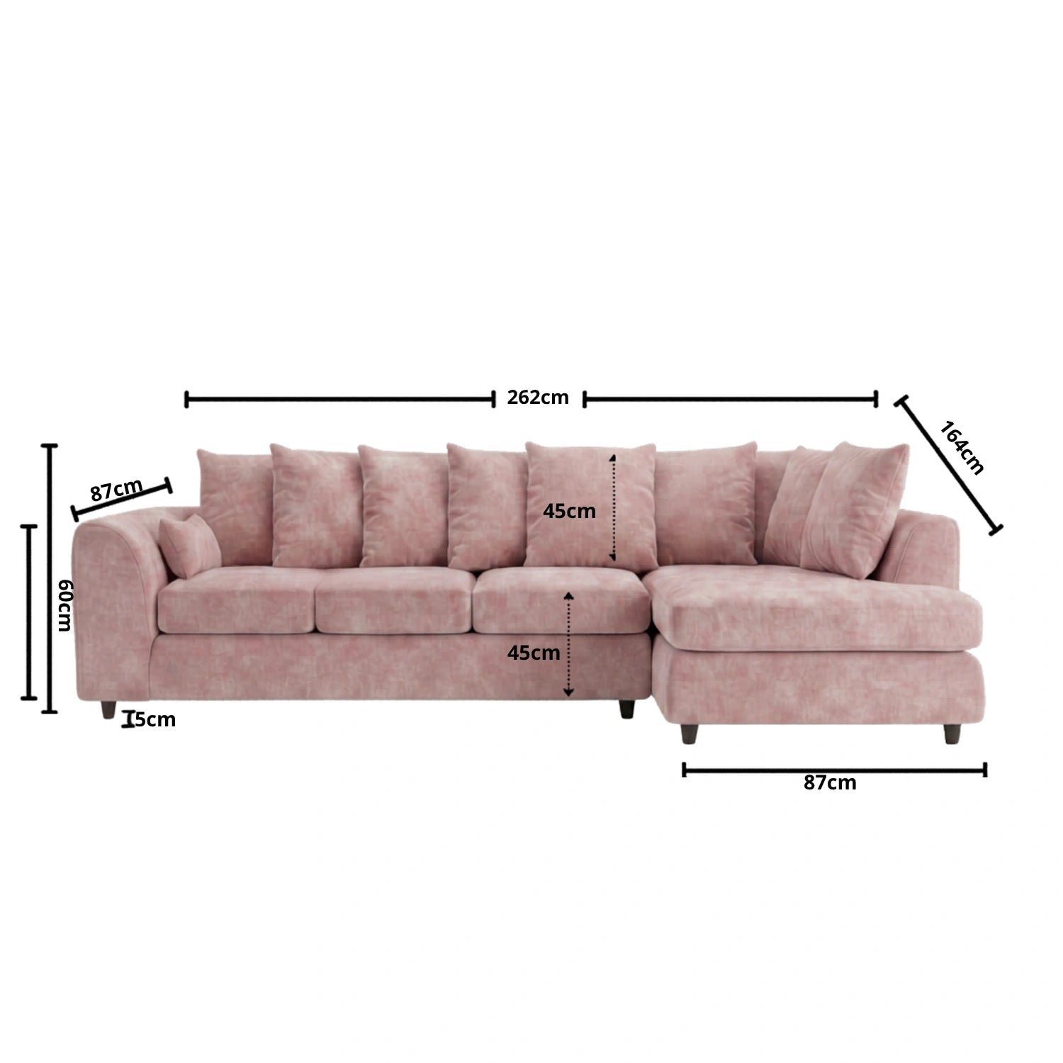 XL Right Hand Facing pink