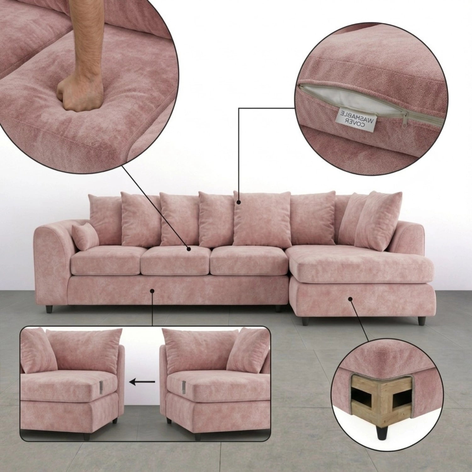 XL Right Hand Facing pink