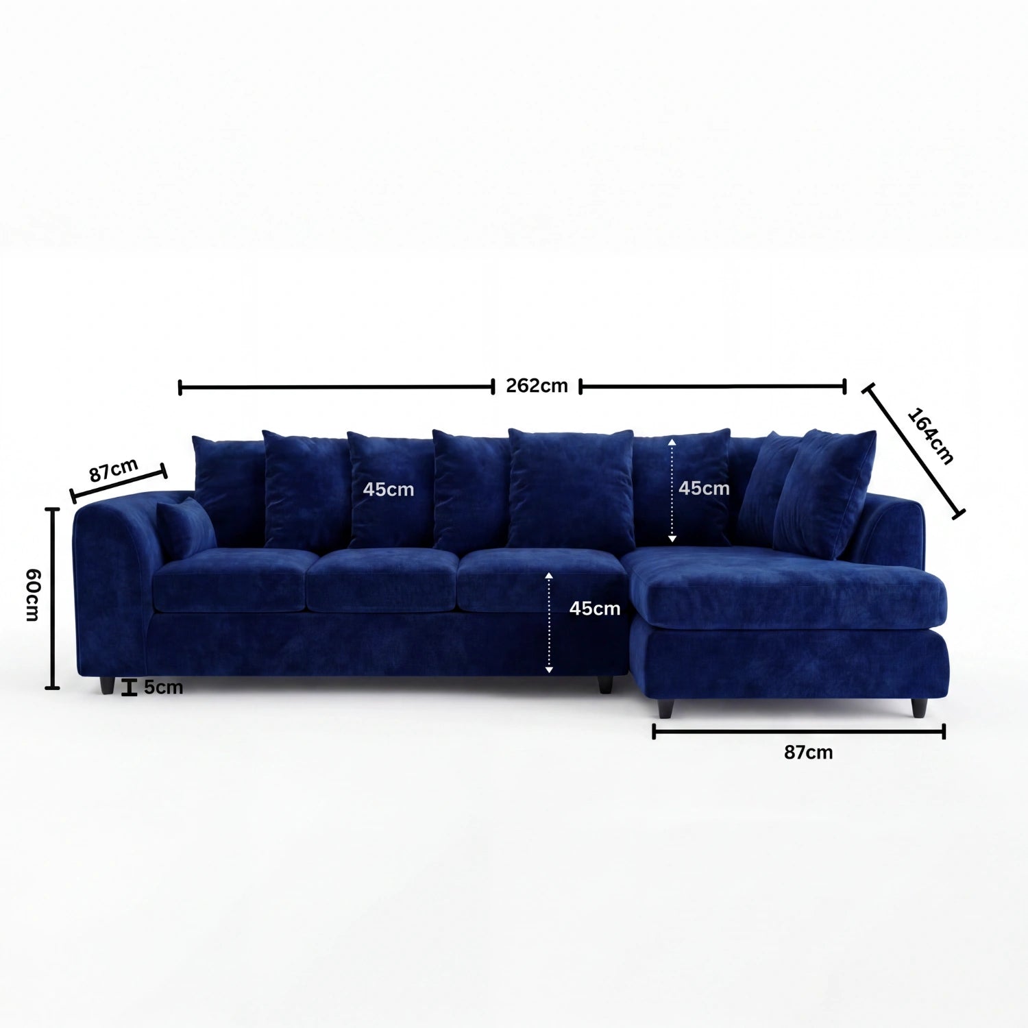 XL Right Hand Facing Midnight Blue