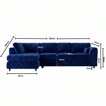 XL Left Hand Facing Midnight Blue
