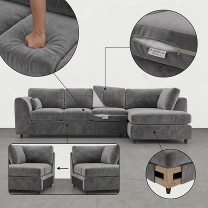 XL Right Hand Facing Light Grey